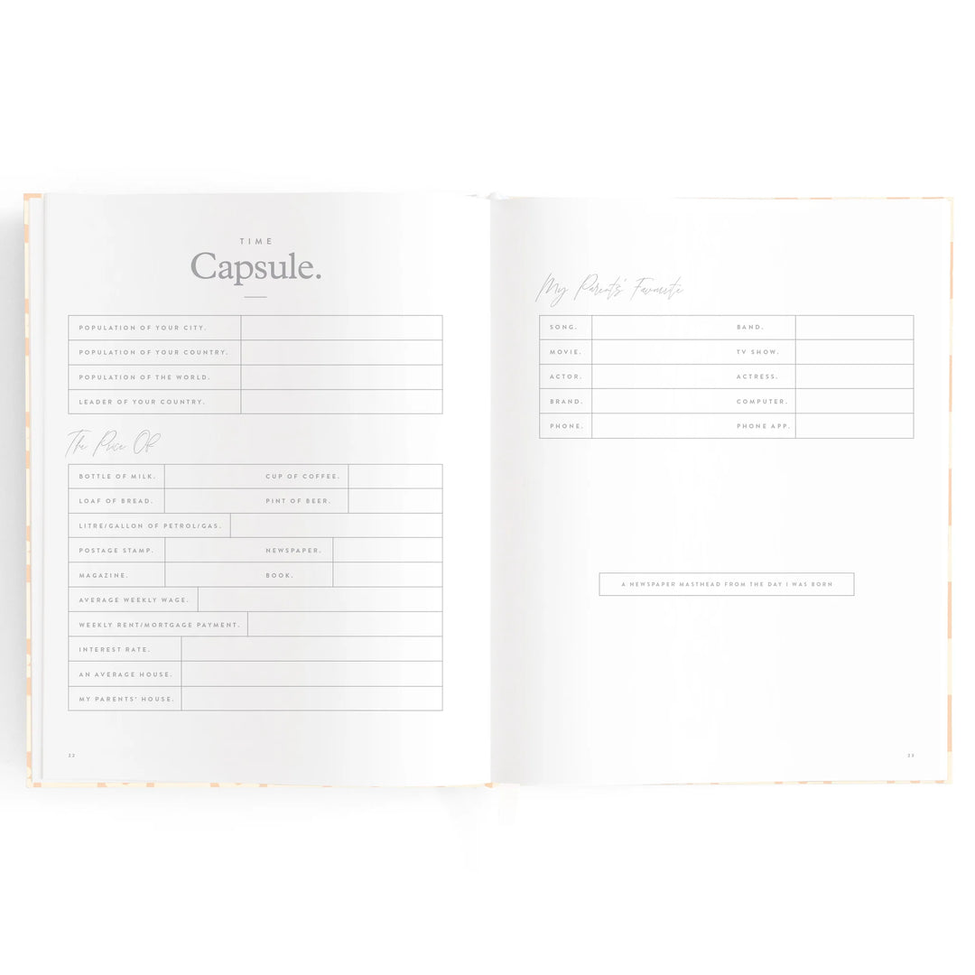 Fox & Fallow Baby Record Book - Pink Daisy Grid
