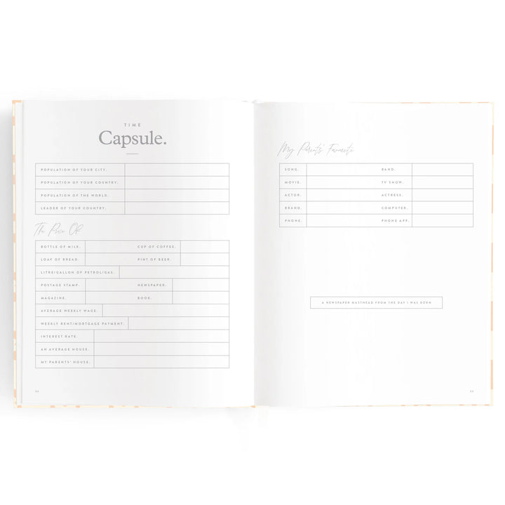 Fox & Fallow Baby Record Book - Pink Daisy Grid