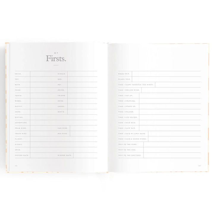 Fox & Fallow Baby Record Book - Pink Daisy Grid