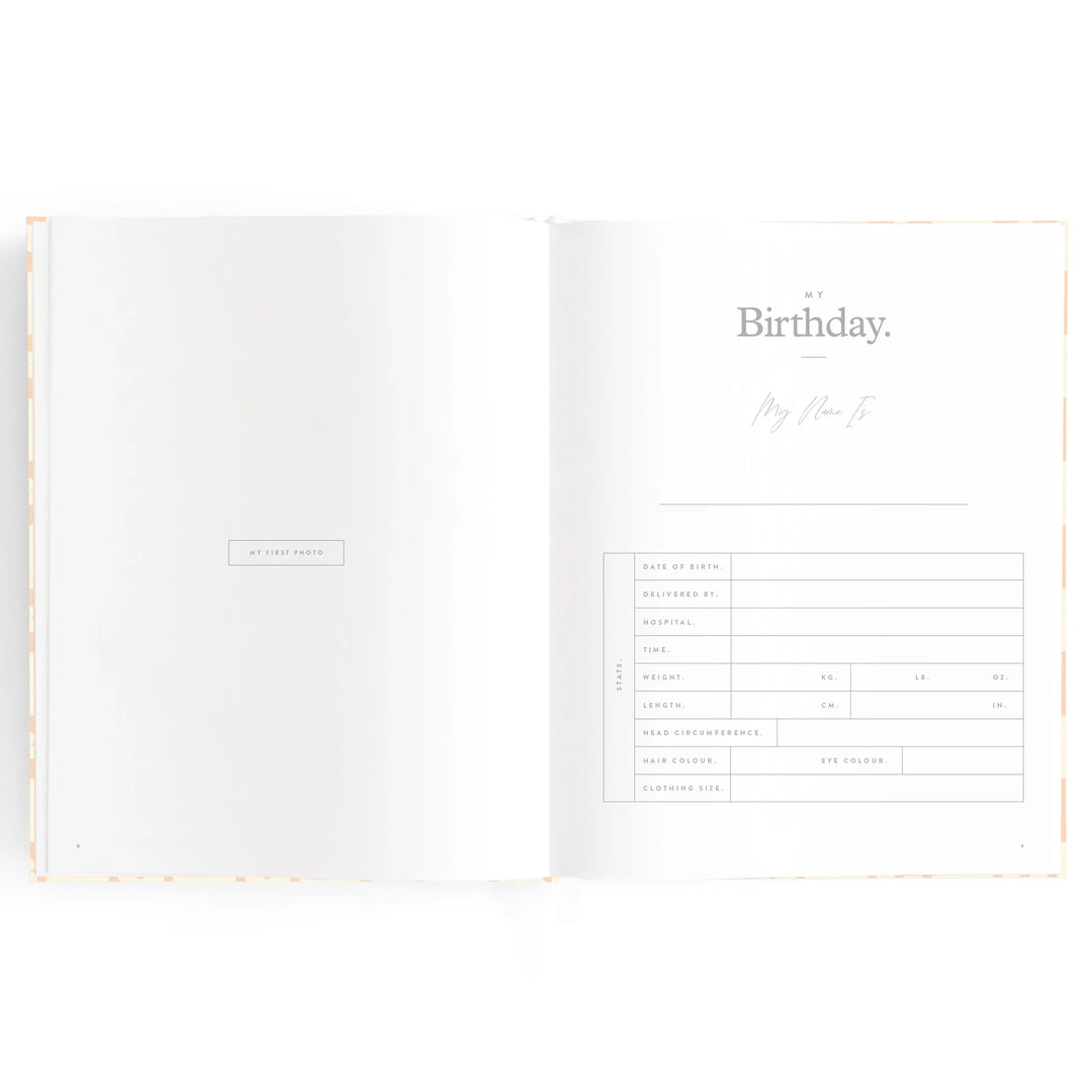 Fox & Fallow Baby Record Book - Pink Daisy Grid