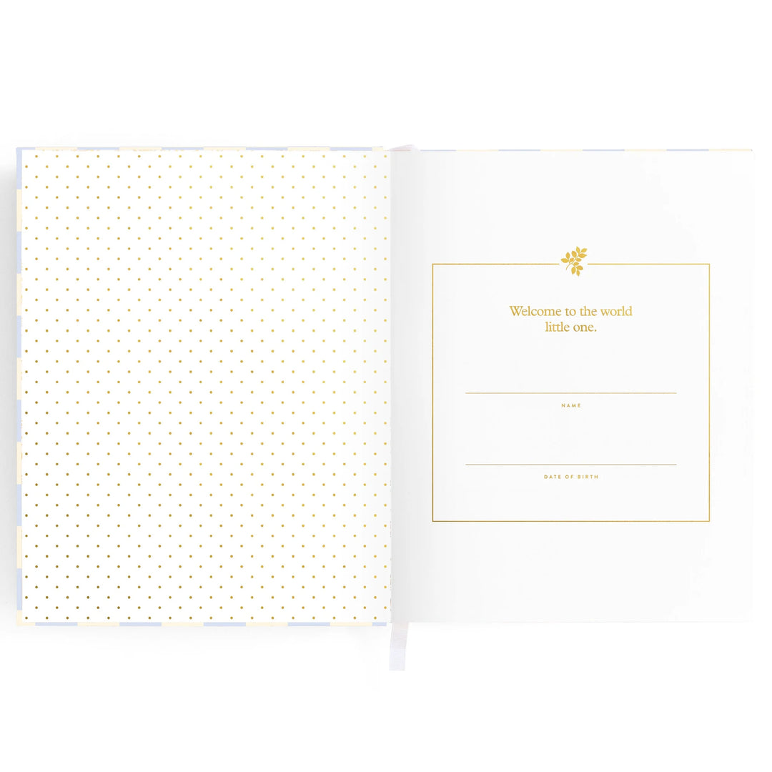 Fox & Fallow Baby Record Book - Blue Check