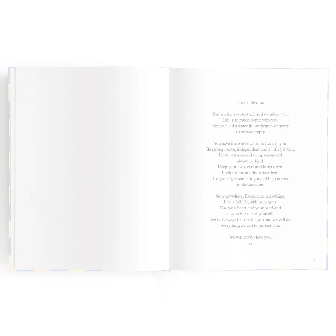 Fox & Fallow Baby Record Book - Blue Check