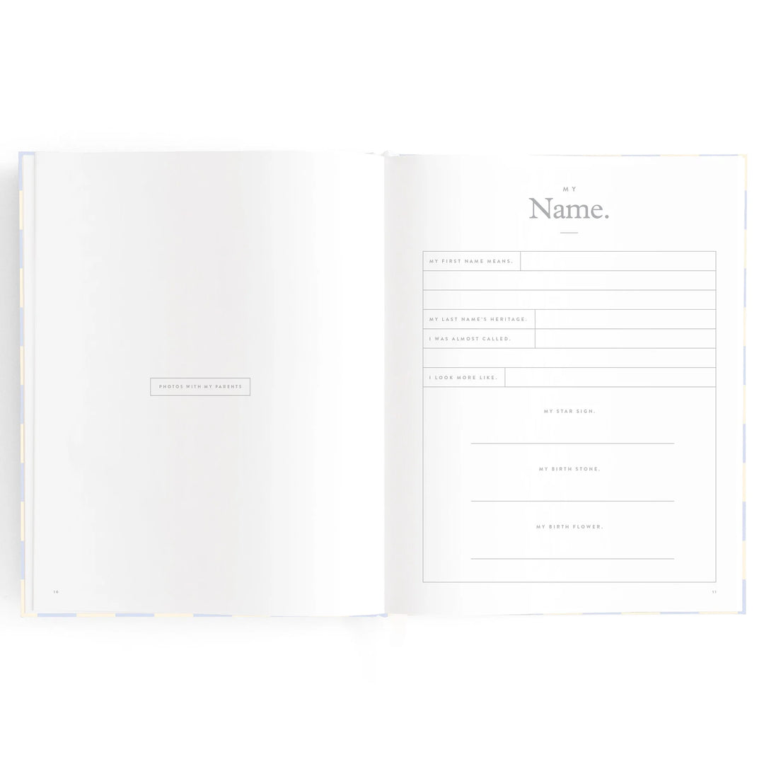 Fox & Fallow Baby Record Book - Blue Check