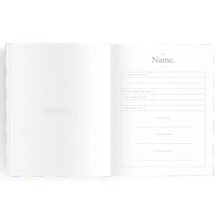 Fox & Fallow Baby Record Book - Blue Check