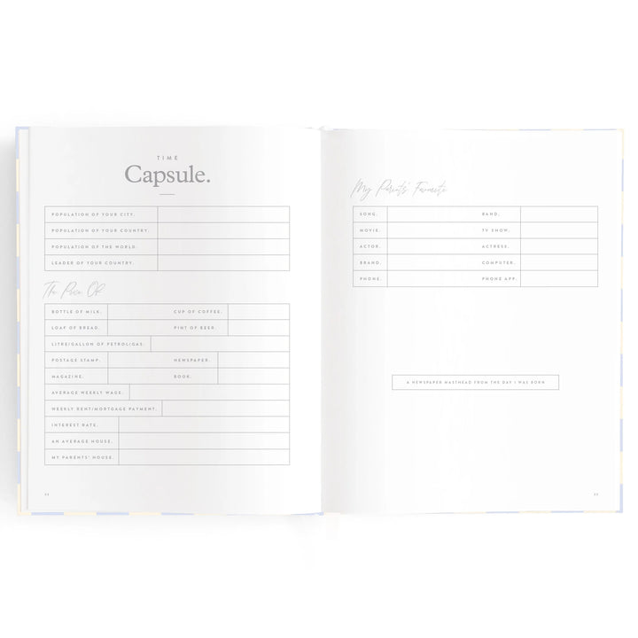 Fox & Fallow Baby Record Book - Blue Check