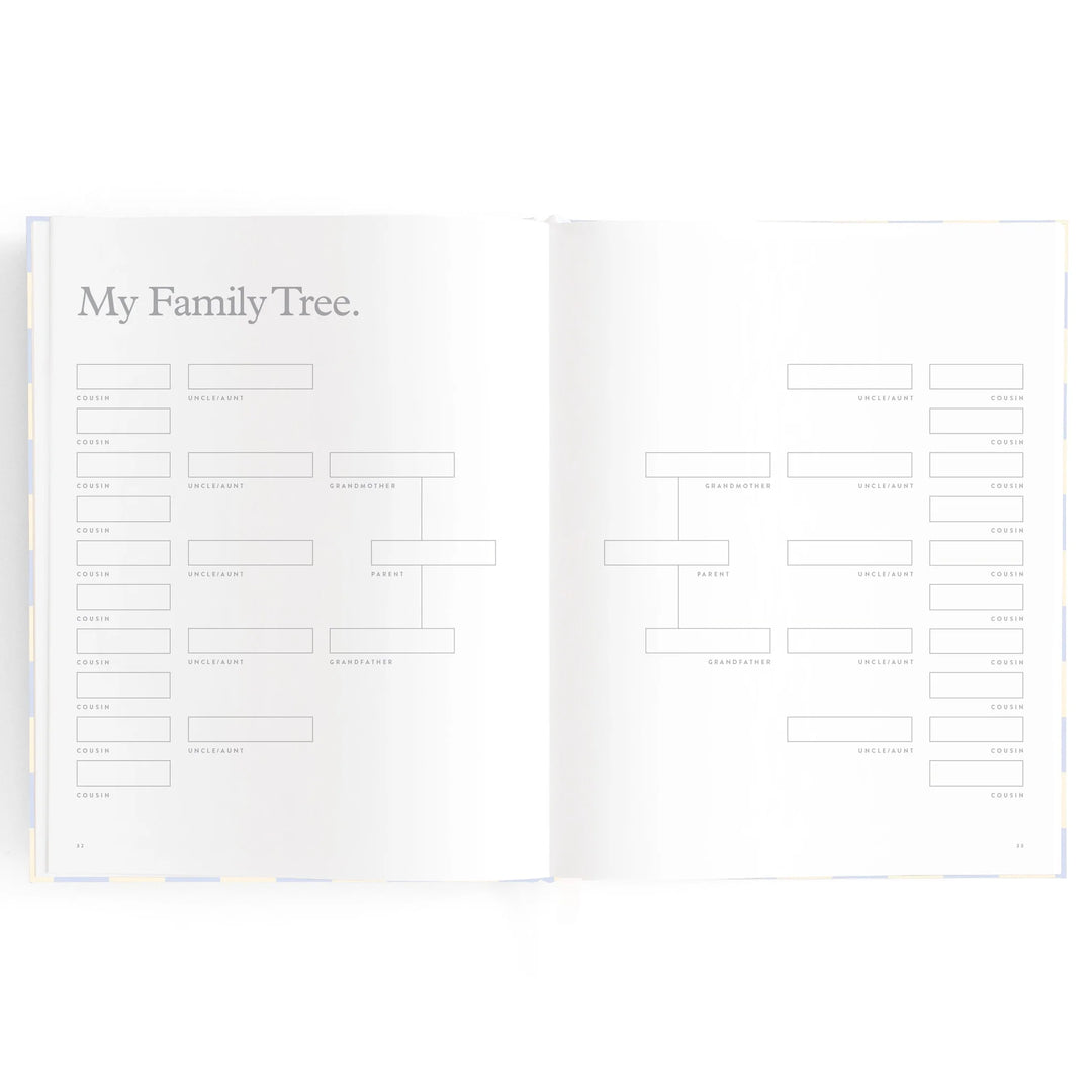 Fox & Fallow Baby Record Book - Blue Check
