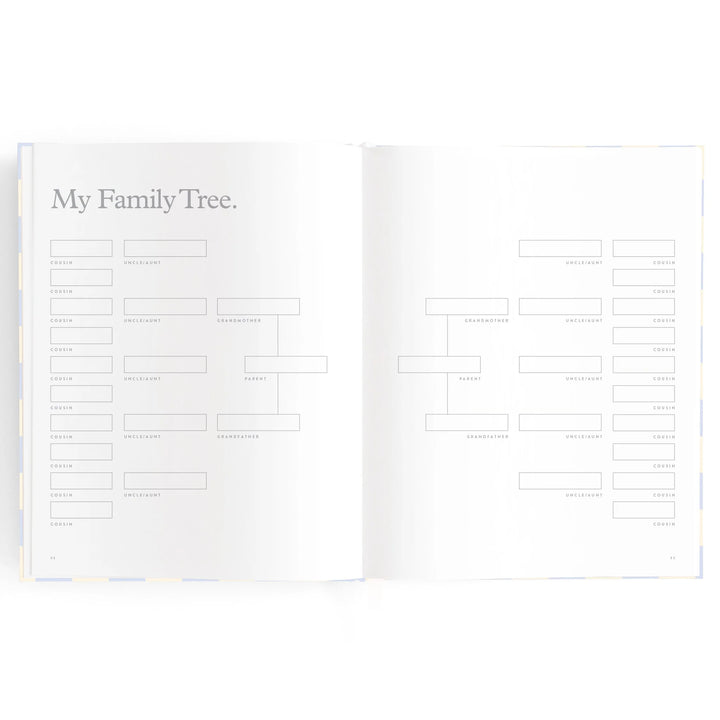 Fox & Fallow Baby Record Book - Blue Check