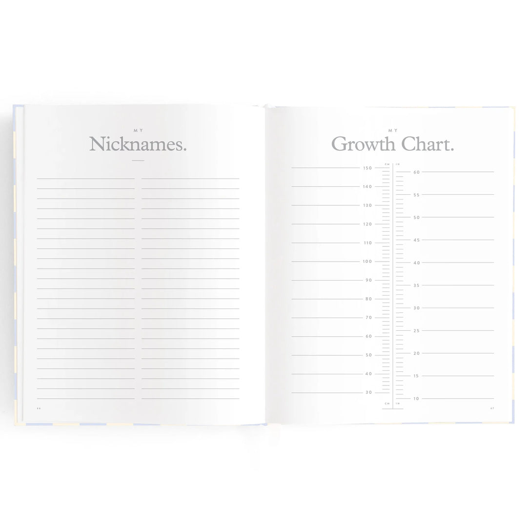 Fox & Fallow Baby Record Book - Blue Check