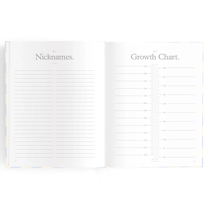 Fox & Fallow Baby Record Book - Blue Check