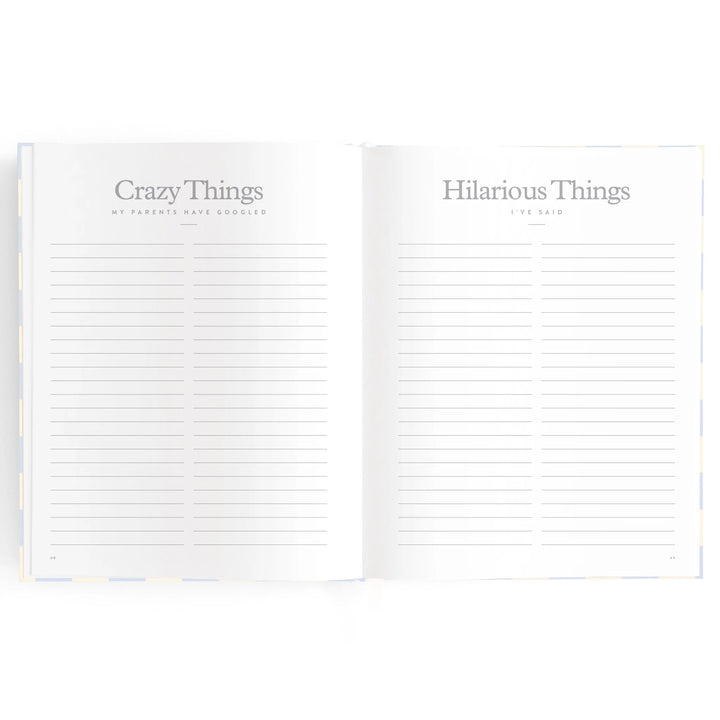 Fox & Fallow Baby Record Book - Blue Check