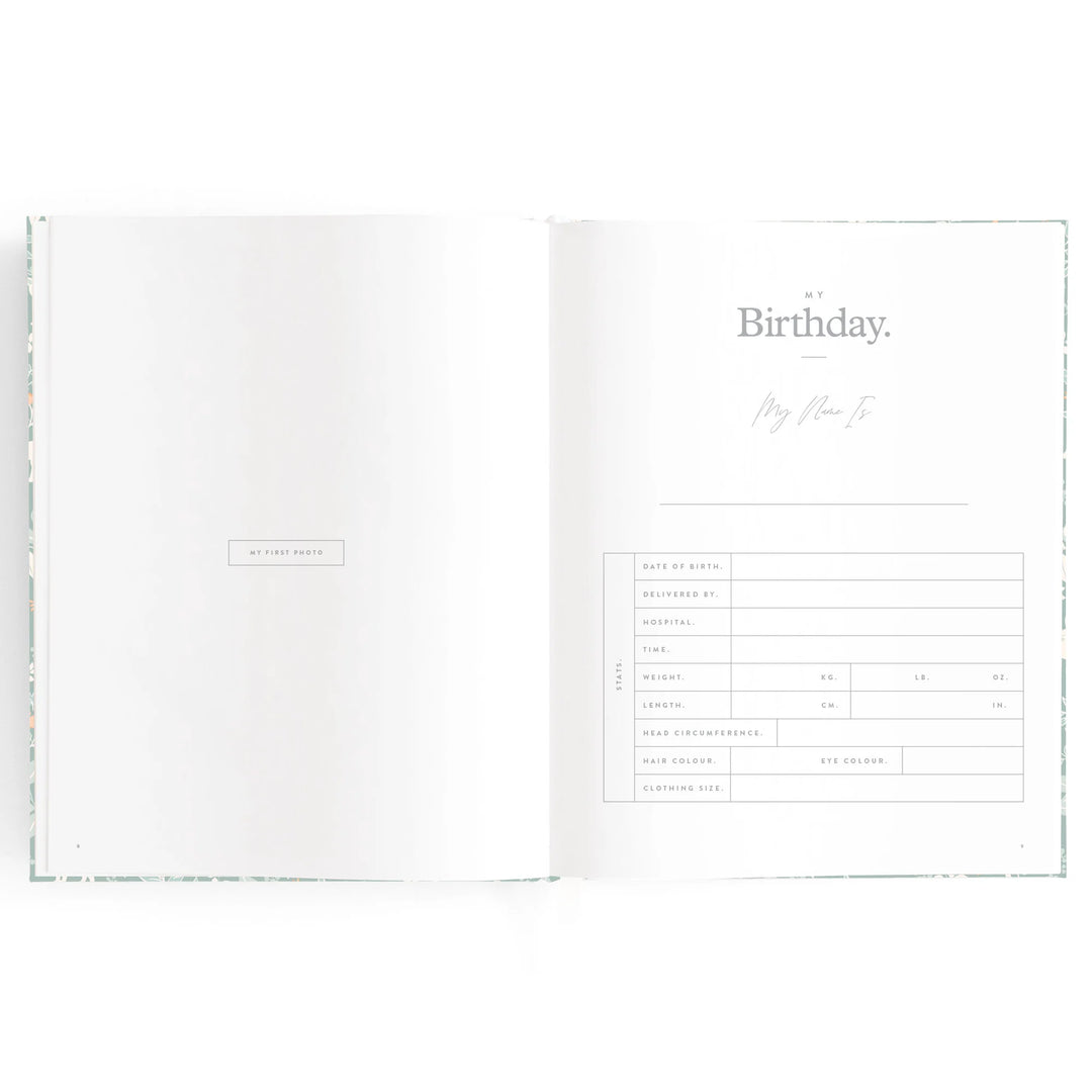 Fox & Fallow Baby Record Book - Forest Friends Sage