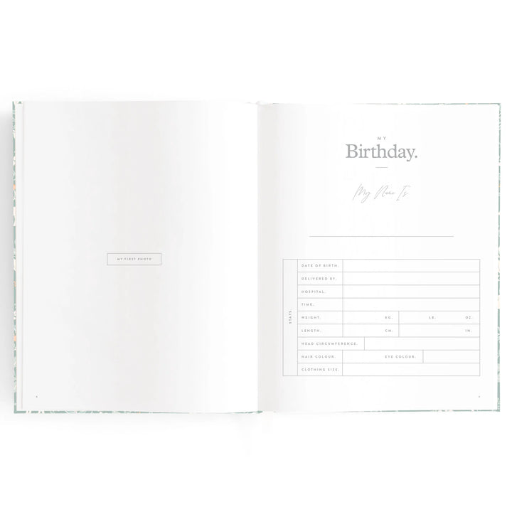 Fox & Fallow Baby Record Book - Forest Friends Sage