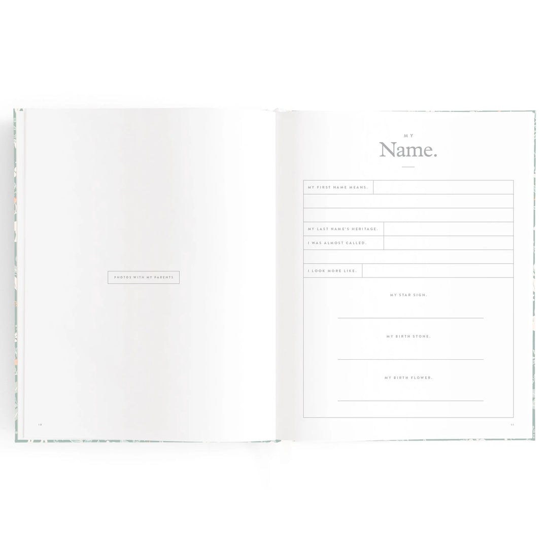 Fox & Fallow Baby Record Book - Forest Friends Sage