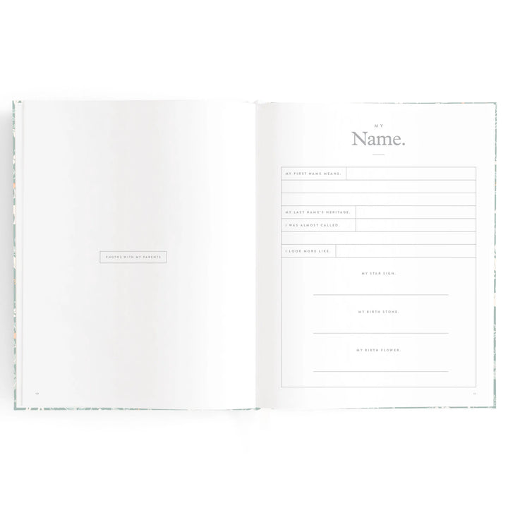 Fox & Fallow Baby Record Book - Forest Friends Sage