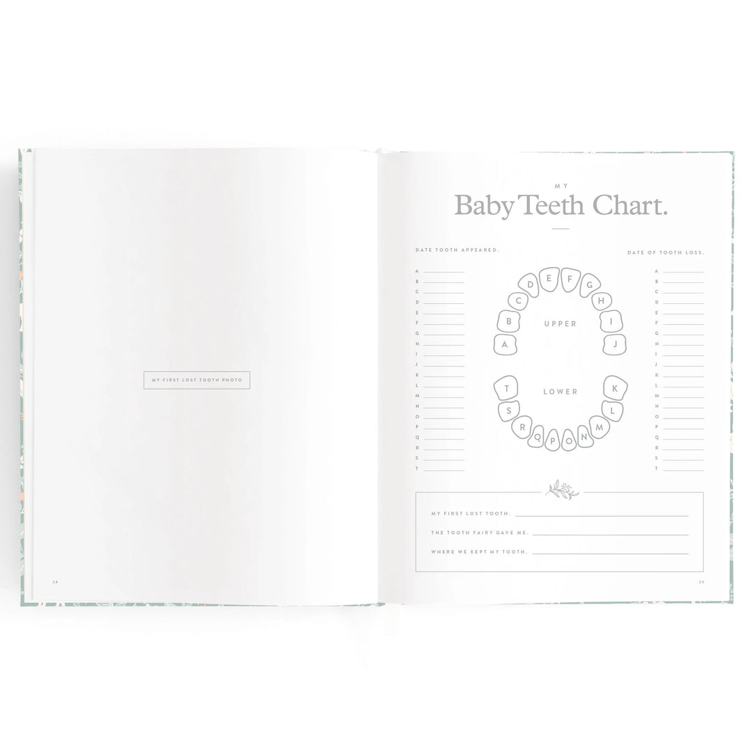 Fox & Fallow Baby Record Book - Forest Friends Sage