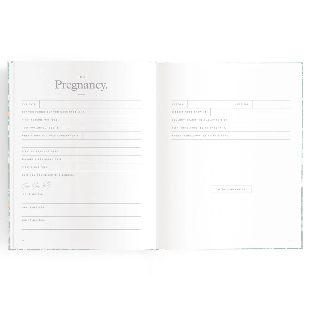 Fox & Fallow Baby Record Book - Forest Friends Sage