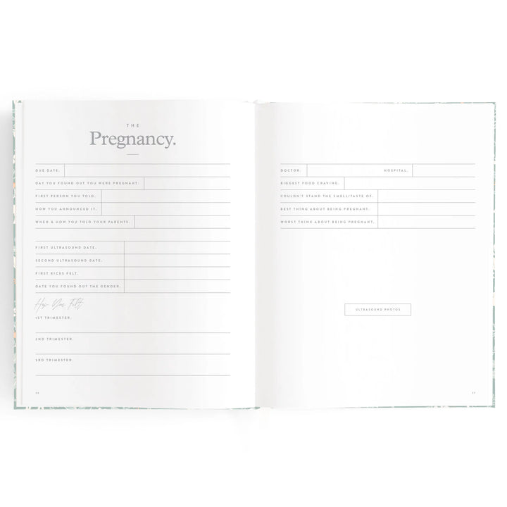 Fox & Fallow Baby Record Book - Forest Friends Sage