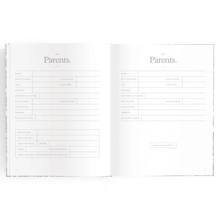 Fox & Fallow Baby Record Book - Forest Friends Sage