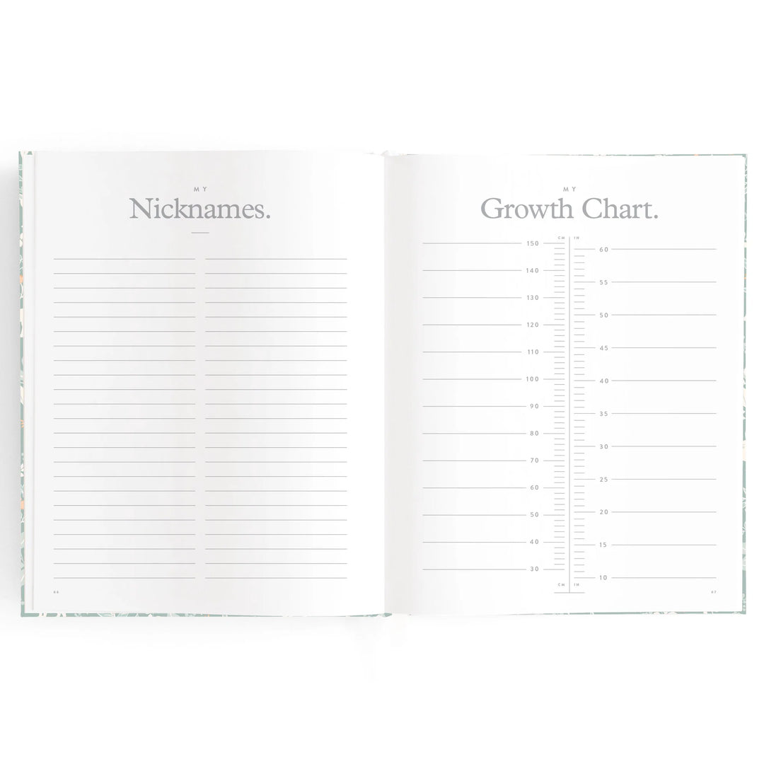Fox & Fallow Baby Record Book - Forest Friends Sage