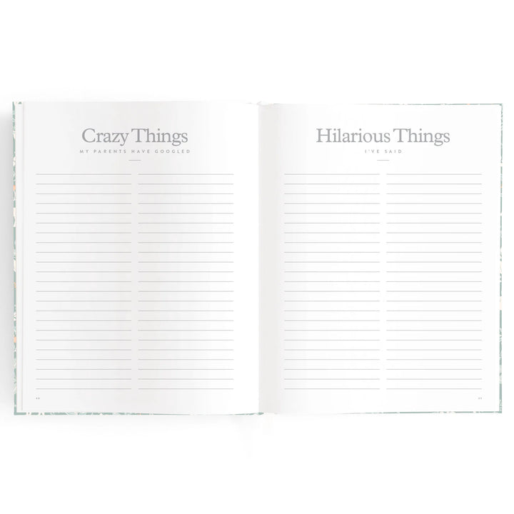 Fox & Fallow Baby Record Book - Forest Friends Sage