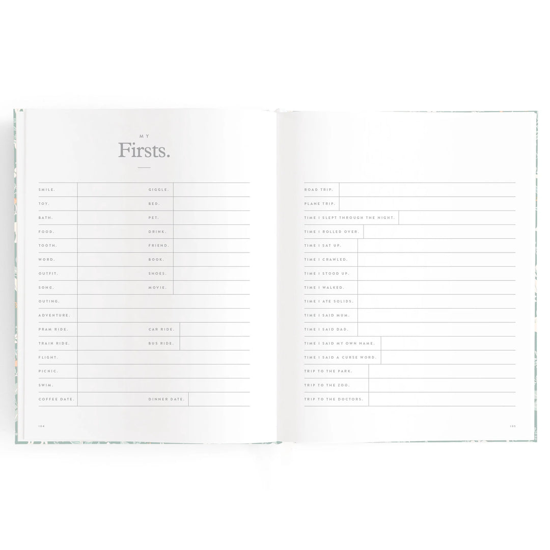 Fox & Fallow Baby Record Book - Forest Friends Sage