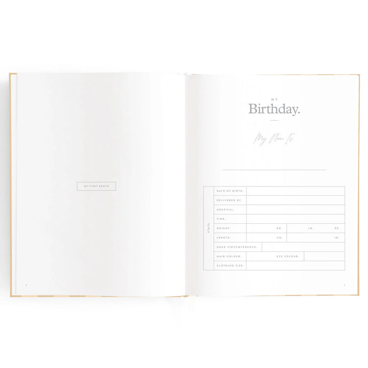 Fox & Fallow Baby Record Book - Coffee Stripe