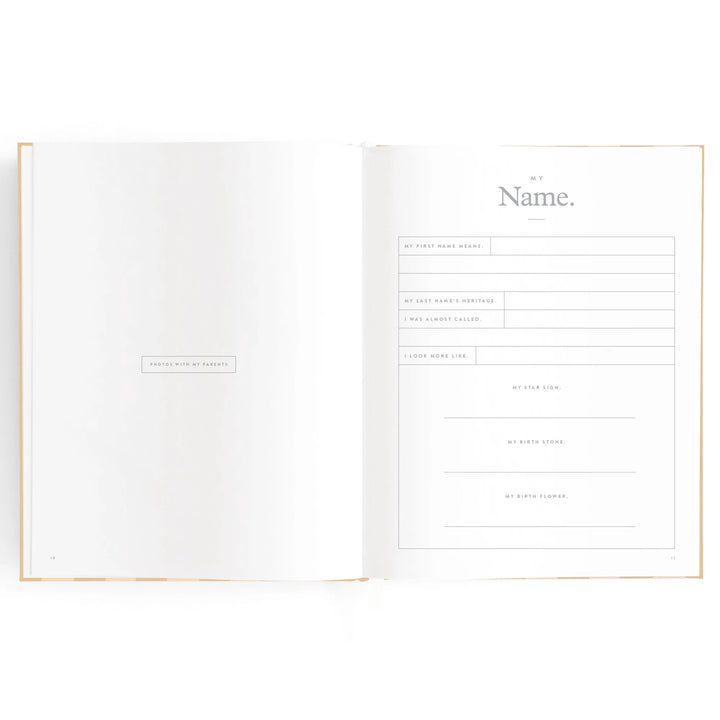 Fox & Fallow Baby Record Book - Coffee Stripe