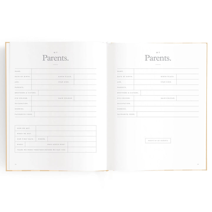 Fox & Fallow Baby Record Book - Coffee Stripe