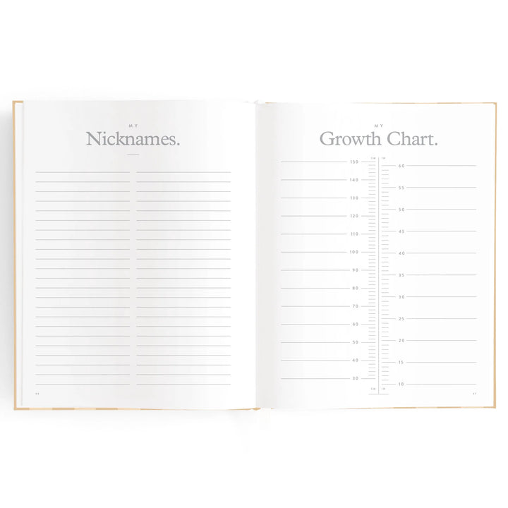 Fox & Fallow Baby Record Book - Coffee Stripe