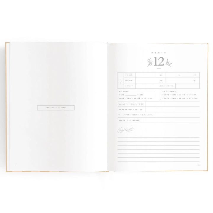 Fox & Fallow Baby Record Book - Coffee Stripe
