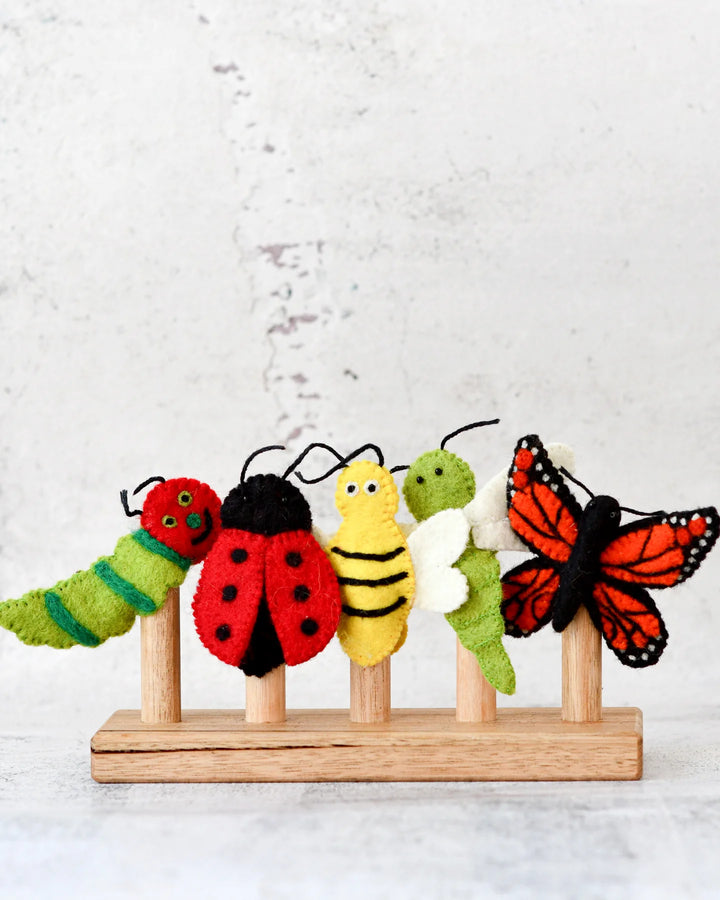 Insects & Bugs Felt Finger Puppet Set