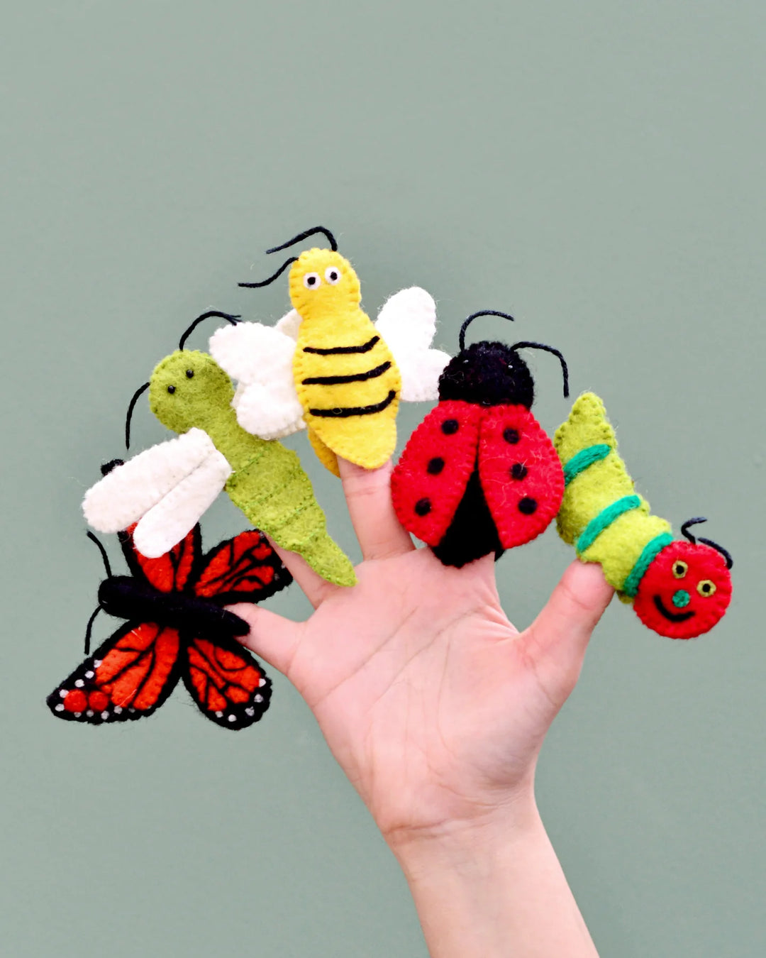 Insects & Bugs Felt Finger Puppet Set