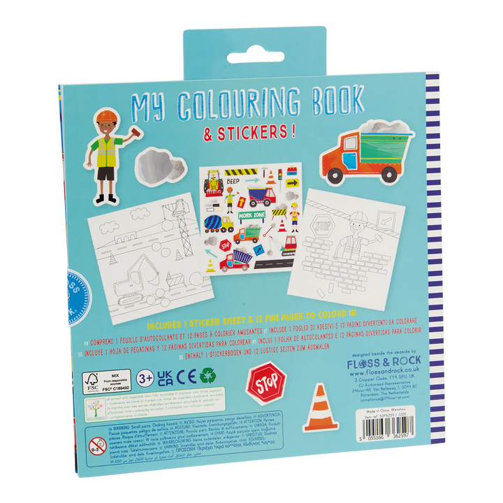 Floss & Rock Colouring & Sticker Book - Construction