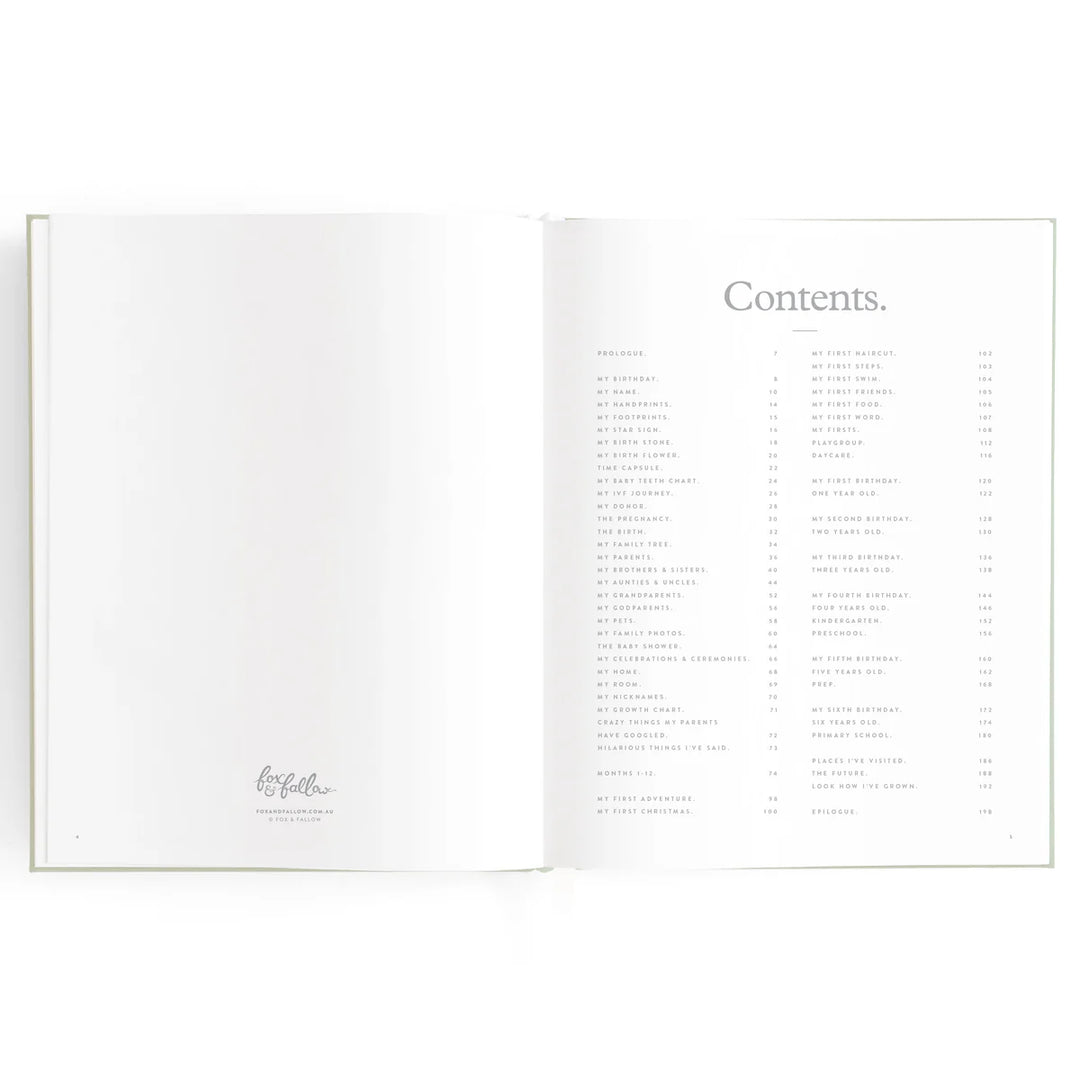 Fox & Fallow Baby Record Book - Blue Ducks