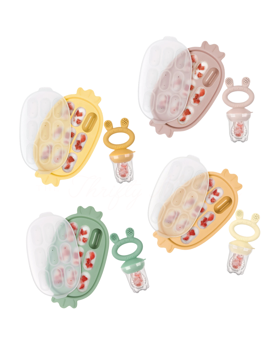 Haakaa Fresh Food Feeder & Nibble Tray Combo Set
