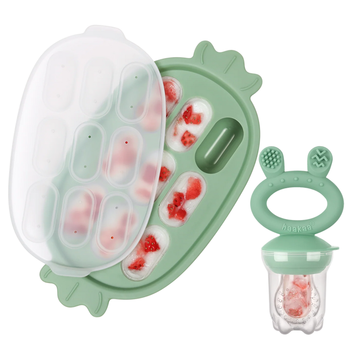 Haakaa Fresh Food Feeder & Nibble Tray Combo Set