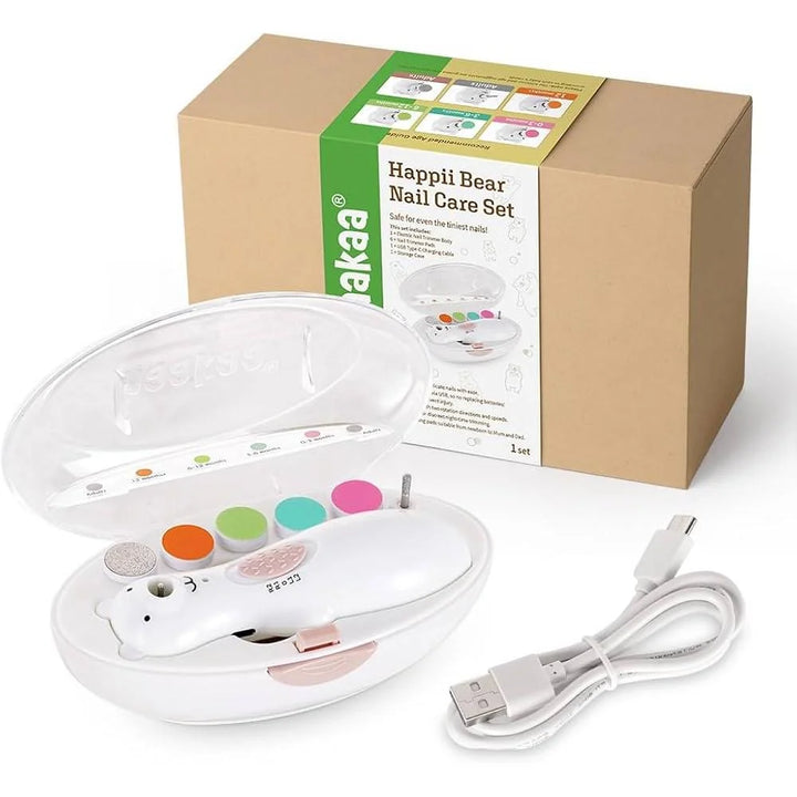 Haakaa Happii Bear Rechargeable Baby Nail Trimmer Set