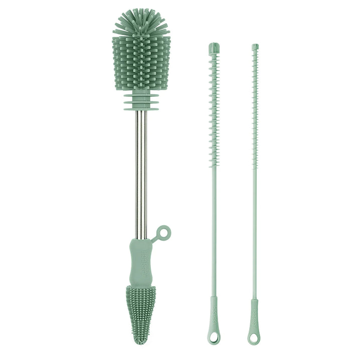 Haakaa Silicone Cleaning Brush Kit - Pea Green