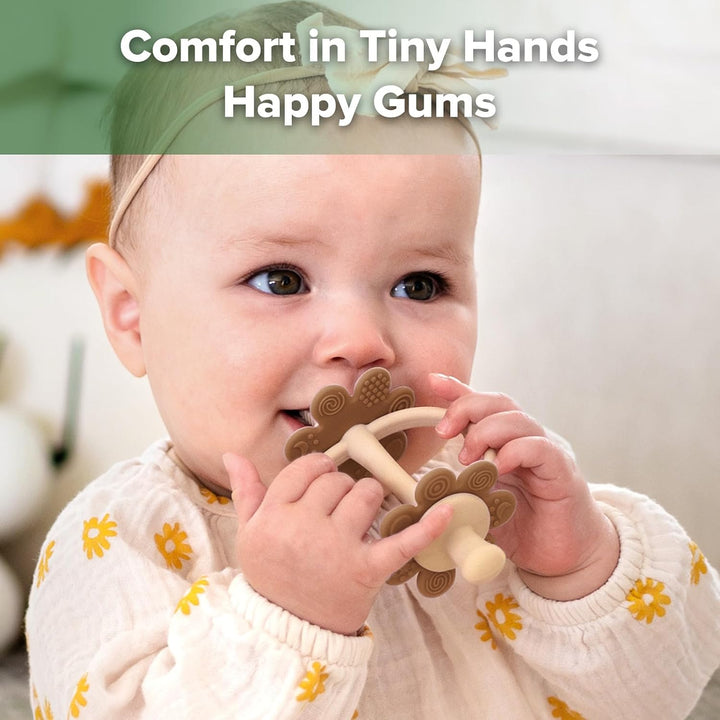 Haakaa Silicone Twin Flower Teether - Assorted