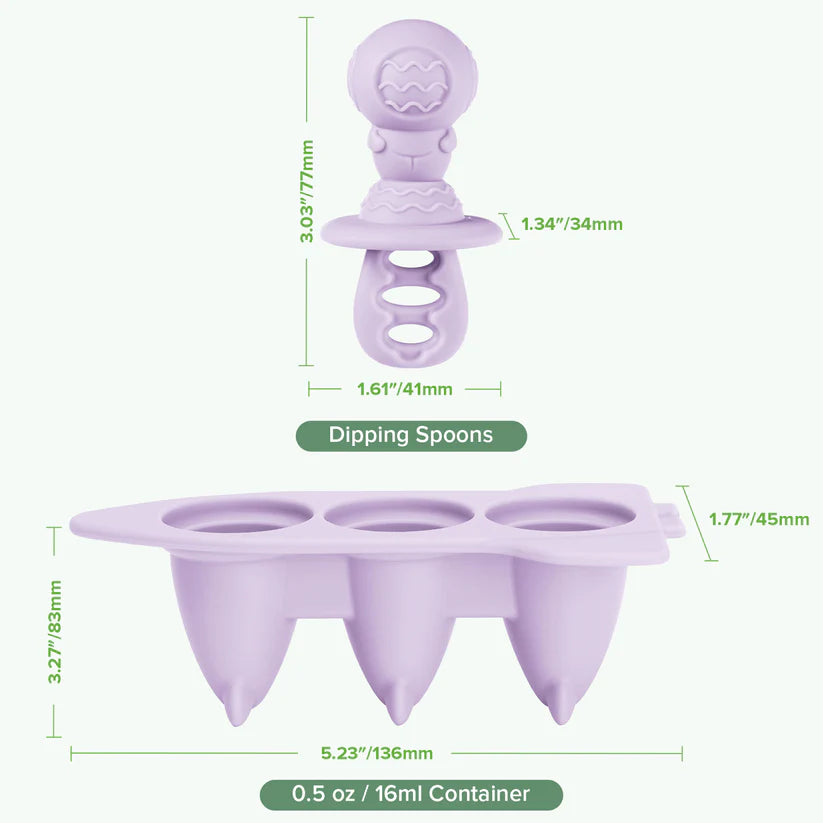 Haakaa Silicone Astronaut Ice Pop Mould Set - Lavender