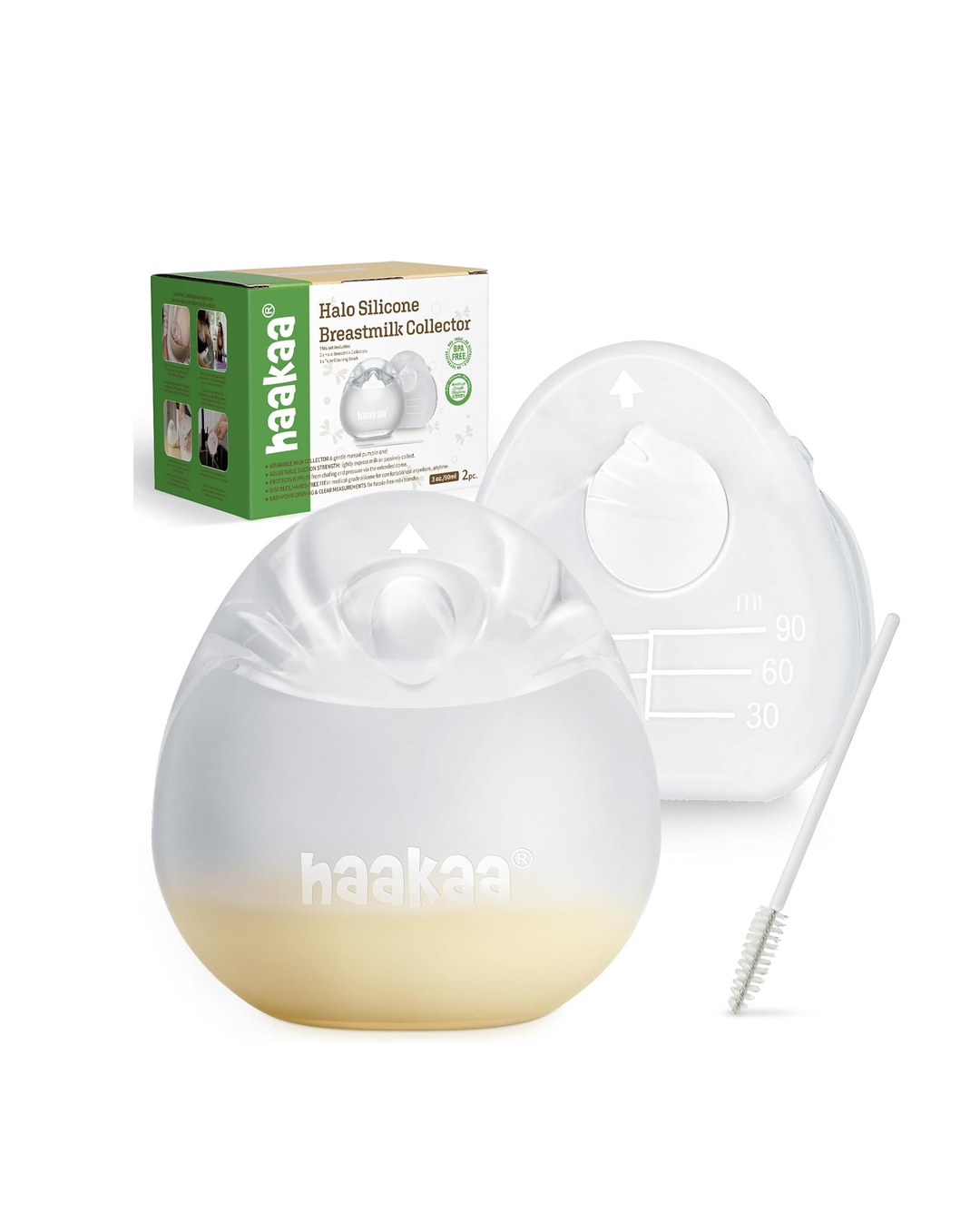 Haakaa Halo Silicone Breastmilk Collector 2 Pack (90ml)