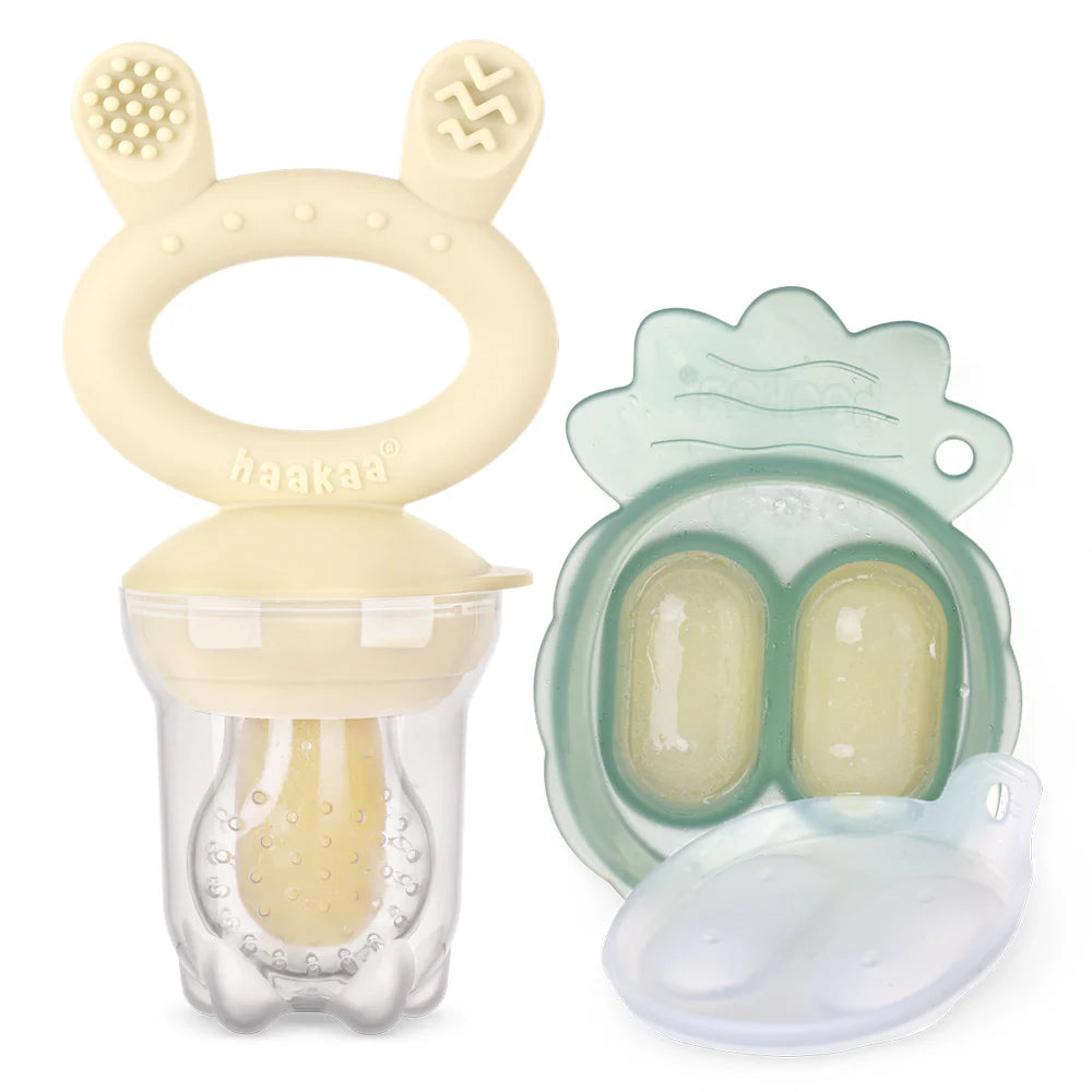 Haakaa Silicone Fresh Food Feeder & Mini Nibble Tray Combo