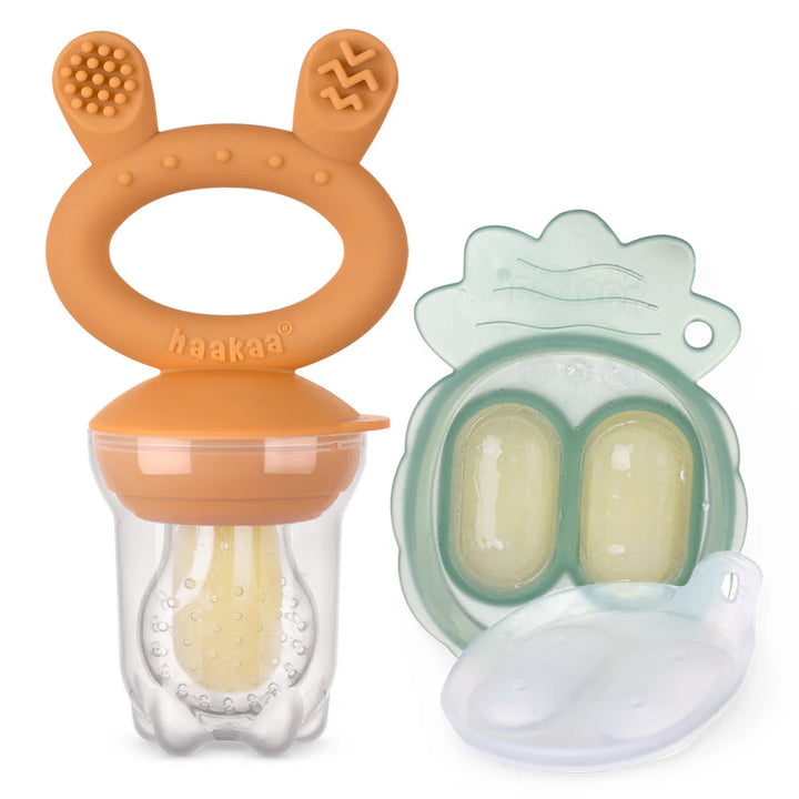 Haakaa Silicone Fresh Food Feeder & Mini Nibble Tray Combo