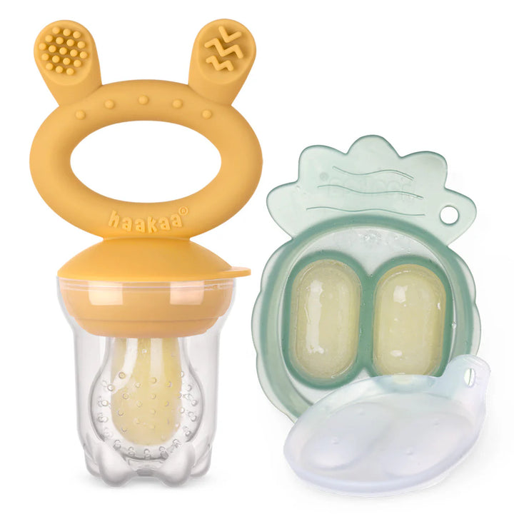 Haakaa Silicone Fresh Food Feeder & Mini Nibble Tray Combo