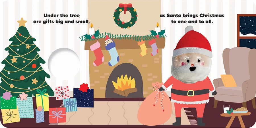 Here Comes Santa Finger Puppet Board Book