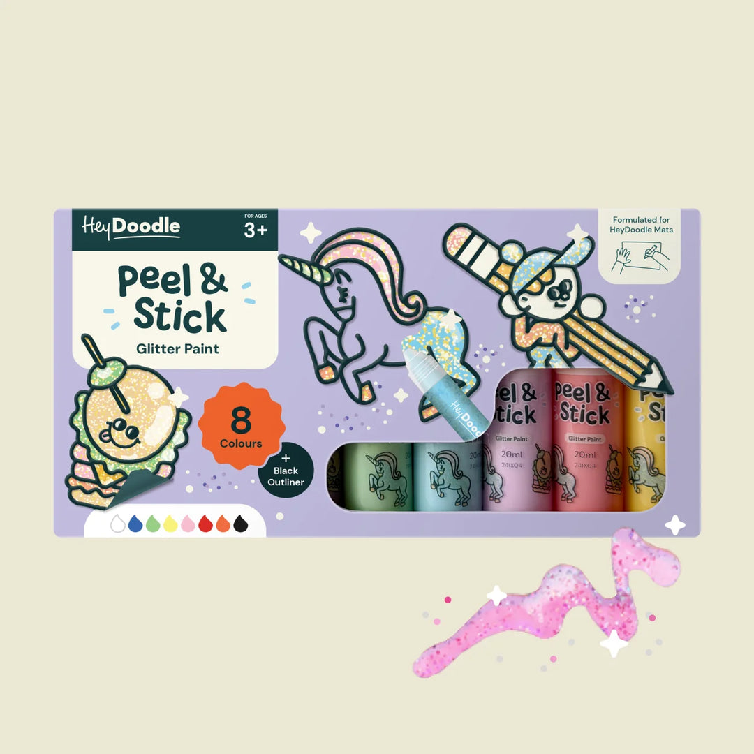 Peel & Stick Glitter Paint 8 Pack