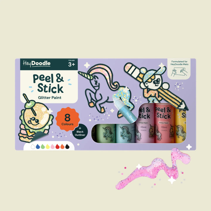 Peel & Stick Glitter Paint 8 Pack