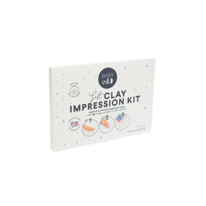 BabyInk No Mess Clay Handprint Impression Kit - White