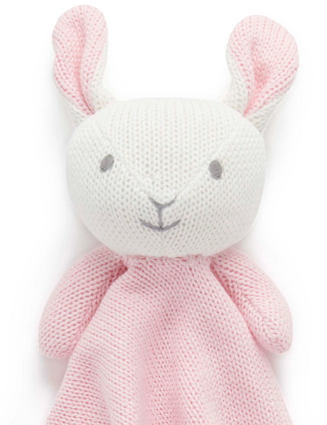 Purebaby Knitted Bunny Comforter - Pink