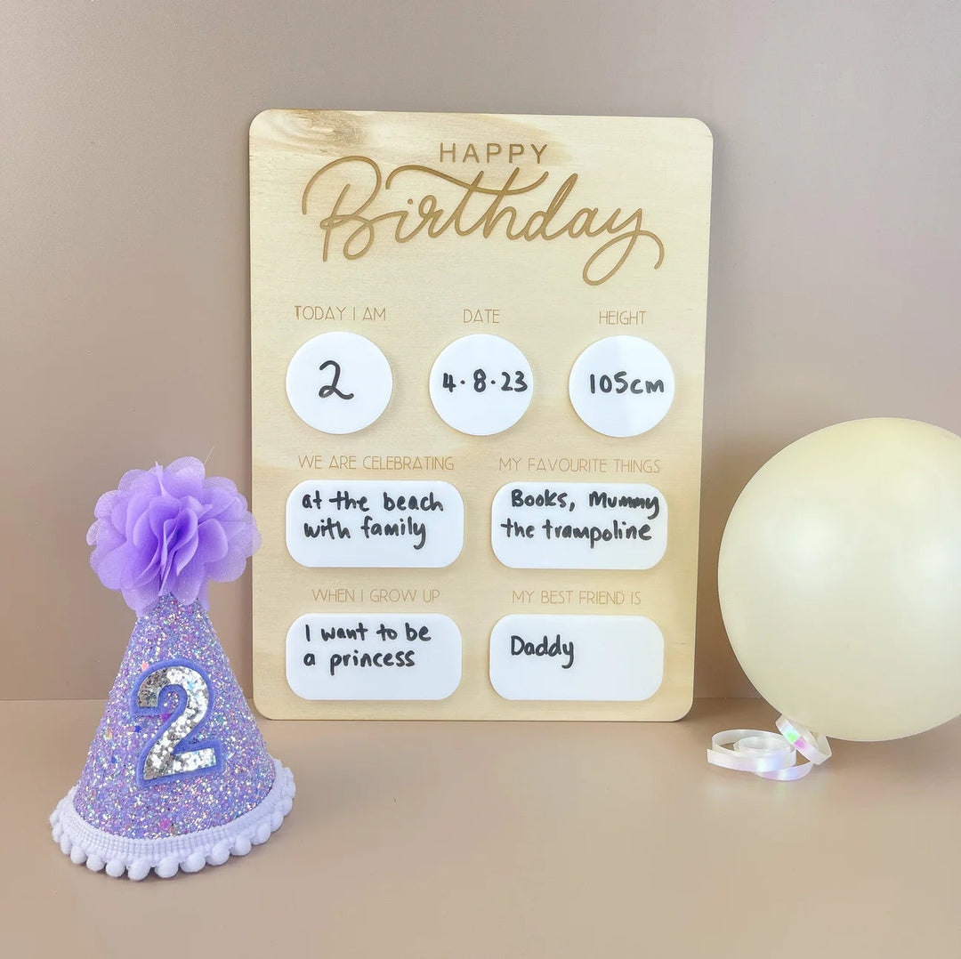 Reusable Birthday Board/ Sign